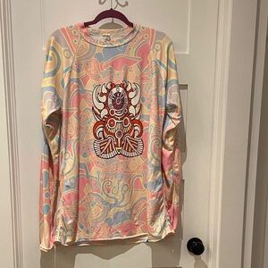 Bucket Colorful Graphic Long Sleeve swim shirt